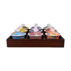 Bandeja creativa de nueve compartimentos para comida caliente, plato de melamina para preparación de alimentos, para uso en restaurantes y fiestas. - Product Image 4