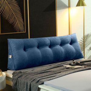 DB 2X 150cm Almohada de cama de cuña triangular azul con cabecero de algodón de espuma viscoelástica para enfermería o uso de cojín de sofá - Product Image 2