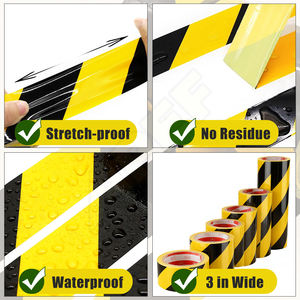 高速道路肩側警告テープ 高視認性赤白バリケードテープ 道路側保護用 - Product Image 2