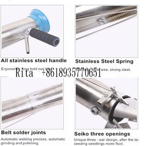 Transplantador agrícola para <span class=keywords><strong>huerto</strong></span>, flor, nutriente, planta de semillas vegetales, máquina transplantadora de acero inoxidable - Product Image 2