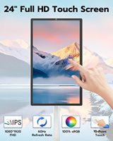 Écran tactile interactif de 24 pouces avec batterie, écran d'affichage intelligent mobile, système Android adapté au divertissement