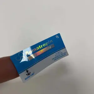 Etichette personalizzate per flaconcini da 2ml da 3ml per laboratori di ancoraggio con ologramma di carta laser di alta qualità per bottiglie di iniezione
