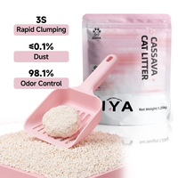 Litière agglomérante naturelle pour chat à base de manioc, litière agglomérante en argile pour plusieurs chats, nettoyage facile, fibres naturelles à base de plantes