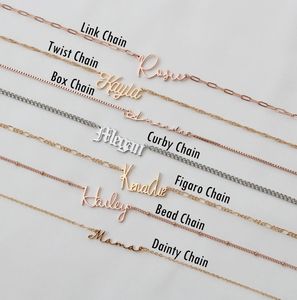 OEM&amp; ODM Custom Jewelry DIY <strong>Maker</strong> Manufacturers Gold Plated Silver Stainless Steel <strong>Name</strong> <strong>Plate</strong> Customization Pendant Necklace - Product Image 5