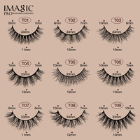 IMAGIC Vente en gros de cils artificiels 3D faits à la main de qualité supérieure, 8 paires, cils longs et recourbés naturels pour le maquillage quotidien
