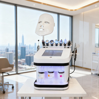Appareil de beauté multifonctionnel 11 en 1 noir et blanc perle oxygène hydratation eau dermabrasion bulles pour le rajeunissement de la peau