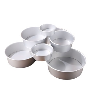 Multi-Size Round Cake Pans Non-Stick Coating 6-Piece <b>Set</b> <b>Baking</b> Tools - Product Image 1