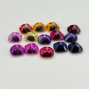 Gemas de Alta Calidad 10x10mm <span class=keywords><strong>6</strong></span> Quilates Zafiro Azul Real Creado en Laboratorio Talla Esmeralda Talla Cojín Zafiro Azul Sintético Precio por Quilate - Product Image 6