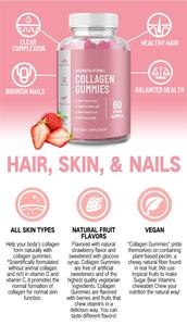 Gummies de collagène végétaliennes pour l'éclat de la peau, enrichies en vitamines, biotine, glutathion et vitamine C, en gelée, livraison directe - Product Image 5