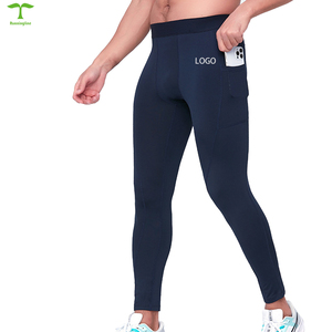 Made in China nuovo arrivo <span class=keywords><strong>Leggings</strong></span> con Design tascabile pantaloni della tuta a compressione di colore semplice da uomo collant sportivi da palestra indossano <span class=keywords><strong>Leggings</strong></span> da uomo - Product Image 1