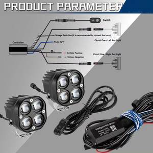 Barra de Luz LED Amarilla Blanca para Motocicleta, Foco LED de 12v, Luces Auxiliares para SUV y ATV - Product Image 4