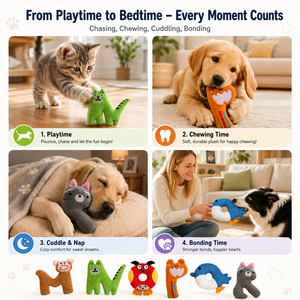 Juguete de Peluche con Sonido Suave en Forma de Animal, Juguete Interactivo para Perros y Gatos, para Perseguir, Abrazar y Jugar en Interiores - Product Image 4