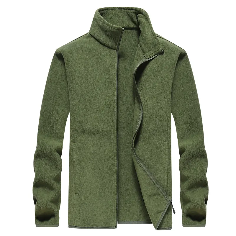 Custom logo ,wholesale autumn and winter stand collar warm Outdoor Jacket fleece sweater plus size men's jacket