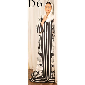 High Quality Islamic Women Long Sleeve Modest Abaya Dress Round Neck Floor Length Solid Color Cotton Casual Daily Wear Middle - Product Image 1