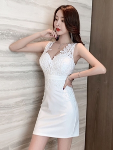 Mini robes de soirée en dentelle <span class=keywords><strong>blanche</strong></span> pour femmes - Product Image 2