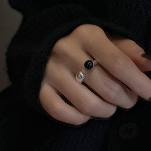 Anillo de ágata negra esmerilada de plata esterlina S925 estilo coreano moda textura Simple al por mayor para minoristas y clientes - Product Image 4