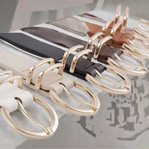 Yonger Factory Venta al por mayor Diseñador Señoras Cinturón de cuero PU para mujer con hebilla de aleación de oro Estilo casual Vestidos para niñas Jeans Correa - Product Image 2