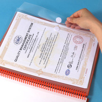 Fournitures scolaires et de bureau, classeur A4 à spirale, 40 pochettes, porte-documents de présentation avec protège-feuilles transparents