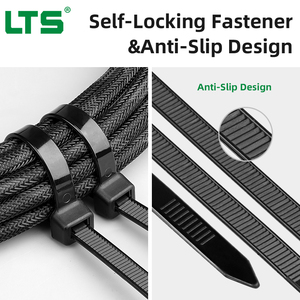 <span class=keywords><strong>18</strong></span> дюймов 120 фунтов сверхмощные кабельные стяжки 7,6*450 мм 100 шт. черный белый многоцелевой пластиковый крепеж самофиксирующийся проволочный ремешок - Product Image 2