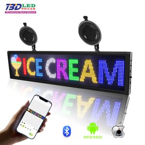 Pantalla LED <span class=keywords><strong>para</strong></span> Ventana Trasera de Coche, Letrero Digital RGB con Movimiento, Tablero de Mensajes LED Desplazable, Pantalla LED Luminosa <span class=keywords><strong>para</strong></span> Publicidad en Tiendas y Bares - Product Image 2