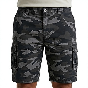Shorts cargo camouflage pour homme, taille mi-haute, élastique, respirant, en toile, style bermuda, décontracté, avec poches - Product Image 4