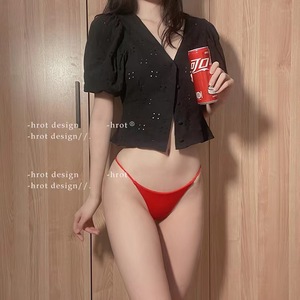 T-shirts sexy, strings pour femmes, simples, sans coutures, slips de sport sexy à taille mi-haute, séduisants et alléchant. - Product Image 2