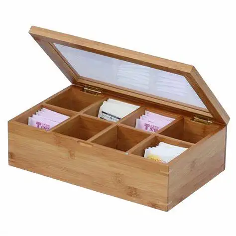 Custom wooden boxes with hinged lid wooden tea box Bamboo box
