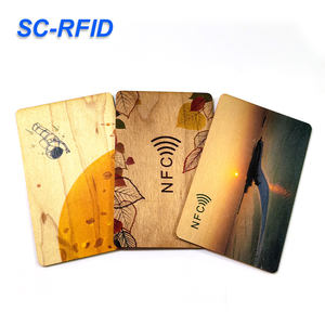 Cartes-clés d'hôtel RFID personnalisées en bois 13,56 MHz, échantillons gratuits, cartes-clés NFC personnalisées pour cartes de visite en bois, étiquettes de clés - Product Image 3