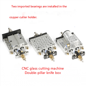 Outils de découpe de verre CNC en carbure de tungstène industriel de haute qualité, boîte à couteaux à verre cylindrique à double colonne avec coupelle à huile pour CNC - Product Image 4