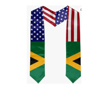 Pays mixte Usa Haïti Drapeau Graduation Étole Drapeau National Graduation Sash Pennant Style pour les diplômés