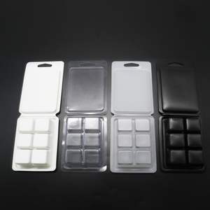 Balmumu eriyik plastik ambalaj için özel mat siyah/şeffaf/beyaz buzlu kapaklı ambalaj 6 boşluk kalıp balmumu eriyik kapaklı - Product Image 6