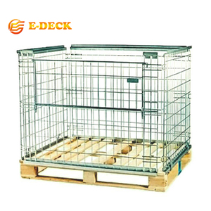 Cage en fil métallique pliable et empilable sur mesure pour entrepôt, avec palettes en bois - Product Image 5