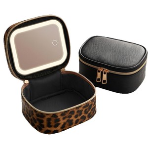 Bolsa de cosméticos de belleza para viaje, con luz <span class=keywords><strong>LED</strong></span> y espejo, mini, portátil, para maquillaje, ideal para comercio exterior, nueva, en oferta. - Product Image 5