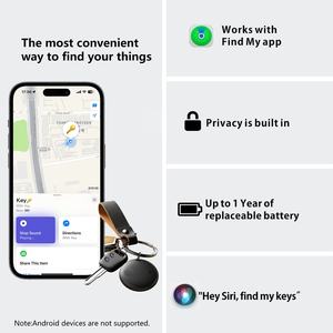 可更换电池智能全球定位系统水龙头跟踪器和定位器空气，带查找我的 (仅限ios) 跟踪您的钥匙、钱包和行李 - Product Image 5