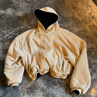 Sweat à capuche zippé personnalisé avec cagoule intégrée, double couche, épais, coupe oversize, style Techwear Streetwear, avec logo personnalisé, vente en gros