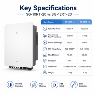 อินเวอร์เตอร์พลังงานแสงอาทิตย์ระบบไฮบริดแบบกริดเปิด/ปิด12KW 8KW 7kw 5KW <span class=keywords><strong>6KW</strong></span> สามเฟสสำหรับระบบสุริยะ - Product Image 3
