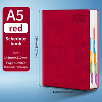 Agenda quotidien 2027 A5, carnet avec stylo, logo gravé au laser, couleur personnalisée, journal, planificateur, bloc-notes, couverture souple