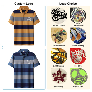 เสื้อยืดผู้ชายลายทางคลาสสิก สีพื้น ผ้าฝ้ายผสมสแปนเด็กซ์/โพลีเอสเตอร์ แขนสั้น สไตล์วินเทจ มีกระเป๋า  รับสกรีนโลโก้ตามสั่ง สีตามสั่ง รับผลิตแบบ OEM - Product Image 3