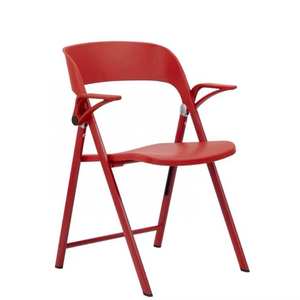 Silla Elevadora Moderna de Plástico HDPE, Plegable, con Marco de Hierro, Cómoda, para Comedor, Jardín, Exteriores, Comercios, Restaurantes, Oficinas y Conferencias - Product Image 1