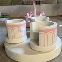 Manège à tasses à thé souple pour enfants, ensemble de manèges électroniques gonflables en PVC pour aire de jeux intérieure
