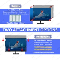 Hoogwaardig monitor 2-weg privacyfilter anti-spionagefolie voor HP 27 inch 16:9 anti-blauw licht privacy screenprotector