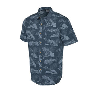 Camisa de pesca con capucha, diseño personalizado, estampado Ripstop, para tallas grandes y altas, bordada, perforada, con botones. - Product Image 5