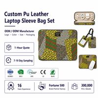 Ensemble de pochettes pour ordinateur portable personnalisées, étiquette de bagage, porte-cartes, tapis de souris, organiseur de câbles, sac, fabricant OEM