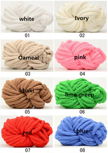 Fabrika toptan 100% Polyester 2cm fantezi iplik el örgü Jumbo tıknaz şönil iplik için büyük fiyatlarla - Product Image 2