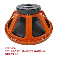 Haut-parleur de graves professionnel de 32 pouces, 3000W AES 6000W, haute puissance, 8 ohms, bobine vocale de 8,5 pouces, aimant en ferrite, 96 dB