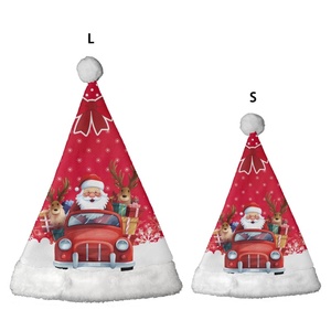Chapeau de Père Noël imprimé sur demande (POD) avec motif <span class=keywords><strong>renne</strong></span>, sans quantité minimale de commande, personnalisable pour toute la famille, ajustable pour enfants, décontracté, pour l'extérieur - Product Image 3