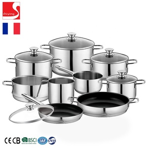 SY ชุดหม้อปรุงอาหารสแตนเลส<span class=keywords><strong>8</strong></span>ชิ้น, กระทะเคลือบเซรามิก - Product Image 2