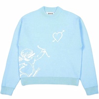 Pull-over d'hiver pour homme grande taille avec logo personnalisé, motif jacquard, col rond, manches longues, design décontracté, 100% coton
