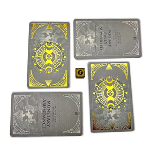 <span class=keywords><strong>Cartas</strong></span> de <span class=keywords><strong>Tarot</strong></span> Personalizadas con Estampado en Caliente, Baraja de Alta Calidad con Caja y Soporte de Madera - Product Image 5