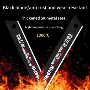 Cuchillo de utilidad de titanio con cortador de autobloqueo retráctil de 18mm de hoja negra colorida de alta resistencia